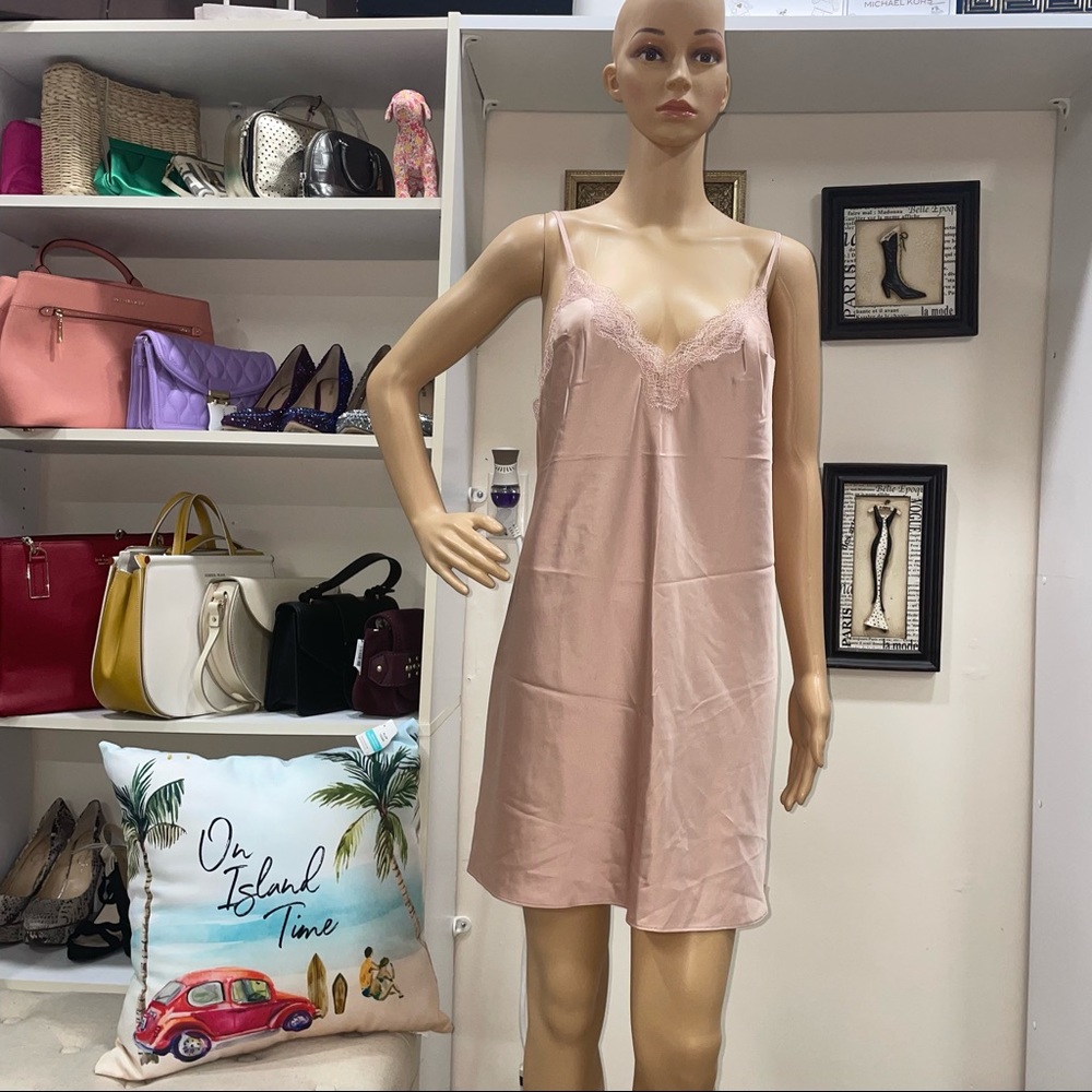 Victoria's Secret NWT! Metallic Nude Lace Babydoll Size M